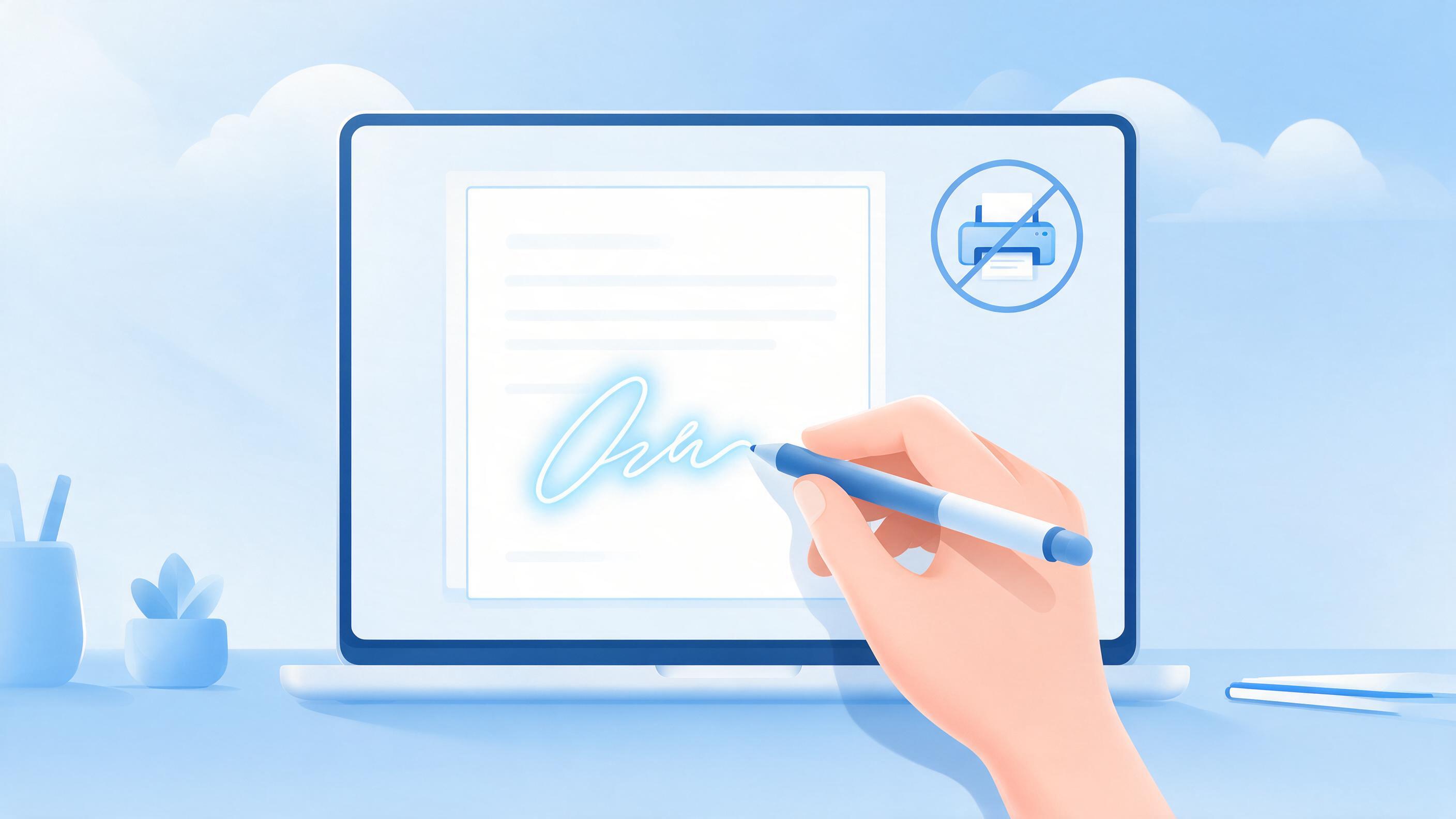 How to sign a pdf without printing it free